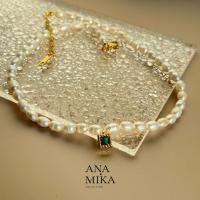 ราคา Pearl Choker Green Cubic Zircon/สร้อยมุกน้ำจืด ทรงธรรมชาติ (21472137172)