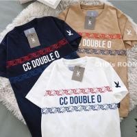 ราคา เสื้อยืดงานปัก&งานป้าย CC DOUBLE O ผ้าคอตตอน ทรงตรงใส่ได้ทั้งชาย/หญิง{(SMLXL) No.85} (18395165288)