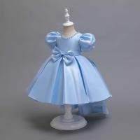 ราคา Gd3964- พร้อมส่งจากไทย ชุดออกงานเด็กหญิงสีฟ้า ผ้าสวยหรูดุจไหม ชุดราตรีเด็กทรงหน้าสั้น-หลังยาวแบบเดรสหางปลา ชุดออกงานก... (18983971727)