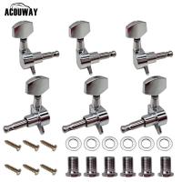 ราคา Guitar String Tuning Pegs ลูกบิดกีต้าร์ Button 18:1 Gear ลูกบิดกีต้าร์โปร่ง Metal Chrome Full closed Guitar Machine Heads Guitar (20689265458)