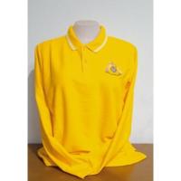 ราคา ปักตราสัญลักษณ์ เสื้อโปโลแขนยาว สีเหลืองเข้ม ทรงผู้หญิง (15097417597)