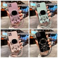 ราคา เคส Huawei Mate 20 Mate 20X Mate 20 Pro Mate 30 Mate 30 Pro Electroplated นักบินอวกาศขอบตรง Bracket + Lanyards Case (25051298404)