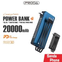 ราคา แบตสำรอง PRODA รุ่น PD-P83 ความจุ20000mAh PD18W ชาร์จเร็ว พาวเวอร์แบงค์ สายในตัว 3สาย ขาปลั๊กในตัวพับเก็บได้ (20615096158)