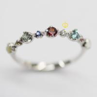 ราคา JewChanแหวนนพเก้าตามรานพเก้าแท้ พลอยแท้ธรรมชาติตัวเรือนเงินแท้พลอยขนาด 2.5มิล/1.8 มิลตัวเรือนเงินแท้ (21023730656)