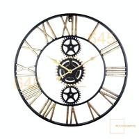 ราคา นาฬิกาแขวนผนังเหล็ก INDUSTRIAL LOFT METAL นาฬิกาติดผนัง Wall clock, LOFT WALL CLOCK เดินเงียบ เหล็กทั้งชิ้น ตกไม่พัง (22144217966)
