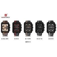 ราคา หรูหราในราคาเบาๆนาฬิกาข้อมือชาย กันน้ำ naviforce watch แท้ รุ่นNF9111 สายหนัง ของแท้100% (5603383069)