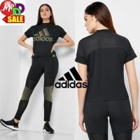 ราคา Adidas - ใหม่ ยืดครอปแทรกผ้าตาข่ายใส่ออกกำลังกาย หรือลำลอง ทรงสลิม คอกลมตั้ง ADIDAS SLIM CROP TOP WITH MESH ID GLAM TEE (13741474126)