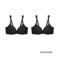 ราคา Sabina ซาบีน่า เสื้อชั้นใน (Set 2 ชิ้น)(มีโครง) Seamless Fit รุ่น S-Sixnatuer บัวตูม รหัส SBXS2200BK สีดำ (17968742746)