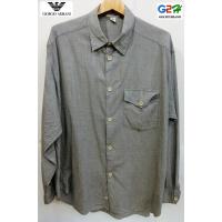 ราคา GIORGIO ARMANI แท้ เสื้อเชิ๊ตแขนยาวสีเทาวินเทส (791086469)