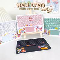 ราคา Keyboard Circle Button Bluetooth With Touchpad. คีย์บอร์ดทัชแพด ปุ่มทรงกลม (12914047430)