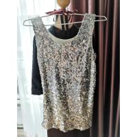 ราคา เสื้อแขนกุดปักเลื่อมสีเงิน ใส่ไปงาน หรือลำลองได้ (8705468231)