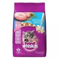 ราคา (1.1 กิโลกรัม/ถุง) Whiskas Junior อาหารลูกแมว อาหารเม็ด รสปลาทะเลและนม สำหรับลูกแมวอายุ 2-12 เดือน (5234695394)