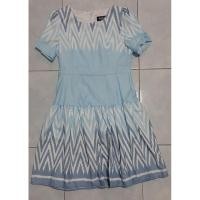 ราคา เดรสผ้าไทยสีฟ้า เดรสผ้าไทยสีฟ้างานโล๊ะตู้จร้า (23053976477)