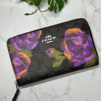 ราคา กระเป๋าตังค์ใบกลางลายดอก Coach (25509114868)