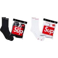 ราคา Supreme hanes socks <White, Black> ‼️แท้ 100% ✅ (2669658847)
