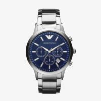 ราคา นาฬิกาข้อมือผู้ชาย Emporio Armani Classic Chronograph Navy Blue Dial - Silver AR2448 (18519510572)