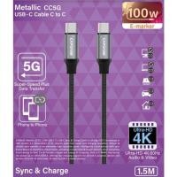 ราคา Capdase Metallic Sync & Charge CC5G 4K 5G (100W max.) Cable 1.5M (21458559699)