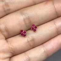 ราคา ต่างหูพลอยทับทิมพม่าเผาเก่า (6808491646)