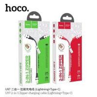 ราคา Hoco U97 สายชาร์จ2in1 สายชาร์จแบบซิป สำหรับiphoneกับTypeC แท้100% (8207163980)