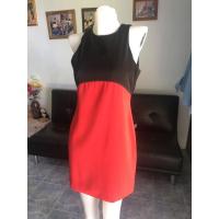 ราคา ชุดเดรสแขนกุดเว้าหลัง สีแดง-ดำ งานป้าย ผ้าดีมาก (5254315267)