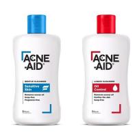 ราคา ถูกที่สุด!!!!! Acne aid Gentle cleanser สีฟ้า / Liquid cleanser สีแดง (11166654938)