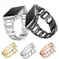 ราคา สายสแตนเลส ฝังเพชร ทรง Dior สวยหรู ไม่ซ้ำใคร สำหรับ Apple watch 1-7 se (10889386833)