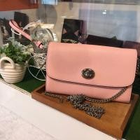ราคา COACH CHAIN CROSSBODY F21696 กระเป๋าสะพายข้าง/คล้องข้อมือ COACH หนังสีชมพูอ่อน (1472552820)