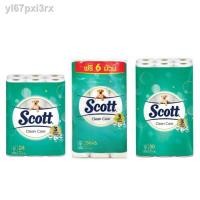 ราคา ∏ค่าส่งถูก SCOTT CLEAN CARE กระดาษชำระ สก๊อตต์ คลีนแคร์ ขนาด 24 ม้วน/24 ฟรี 6 ม้วน / 30 (13332826549)