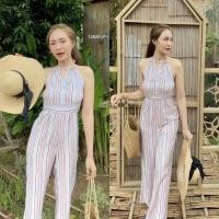 ราคา จั้มสูทสายคล้องคอ ลายริ้ว (6757234807)