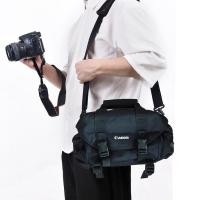 ราคา กระเป๋ากล้องครอสบอดี้ มือสองแบรนด์Canon สีดำเข้ม ไม่เฟค สะอาด ช่องเยอะมาก เก็บกล้อง และแยกเก็บเลน เก็บของทั่วไป (21748334406)