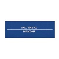 ราคา [ MT04-00000113 ] พรมดักฝุ่น พรมเช็ดเท้า ลาย welcome thank you สีน้ำเงิน ขนาด 40x120 ซม (17496863154)