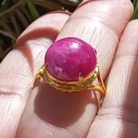 ราคา #13.40ct #ทับทิมพม่าแท้หลังเบี้ย #ทับทิมกินบ่เซี้ยง #Natural cabochon Burma Ruby (13351564273)