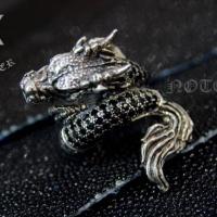 ราคา แหวนมังกรฝังนิล ตัวใหญ่ ตัวเรือนเงินแท้ Sterling Silver 925 NSRG2090 (14731561571)