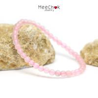 ราคา หินโรสควอตซ์ Rose Quartz 4 มิล หินความรัก หินสี กำไลหิน หินมงคล หินสีชมพู By.Meechok (9823675539)