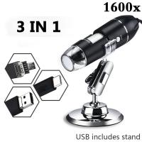 ราคา กล้องไมโครสโคปดิจิตอล ขยาย1600Xเท่า ต่อ คอมพิวเตอร์ มือถือAndroid typeC microUSB USB digital microscope (20613567348)