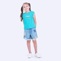 ราคา Wrangler Kids แท้ 100% ขายชน shop เสื้อยืดแขนสั้น เด็กผู้หญิง รุ่น WK C1024002 สีฟ้า (18693417530)
