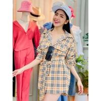 ราคา มินิเดรสลายบลูเบอรี่ฟรีไซส์ (8561119498)