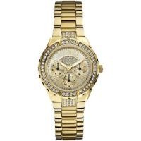 ราคา ลดเพิ่ม 330 ใส่โค้ด INCZ8H3 GUESS Women's Sparkling Hi-Energy Mid-Size Gold-Tone Watch Gold รุ่น W0111L2 (6641356427)