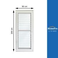 ราคา SankyoAlumi ชุดประตูเปิดAluminum 90x205 ซม. พร้อมระบบVentilation ชุดวงกบ-บานพับ-ลูกบิด-โช้ค รุ่น J-TRUST