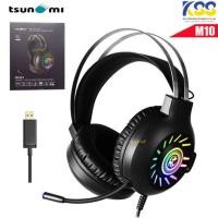 ราคา Tsunami (หูฟังเกมมิ่ง) M10 7.1 Surround Sound Software RGB Gaming Headset (10819646771)