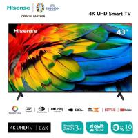 ราคา Hisense TV 43E6K ทีวี 43 นิ้ว 4K Ultra HD Smart TV Voice Control WIFI Build in Netflix & Youtube VIDAA /DVB-T2 / USB2.0 / HDMI / (23540744594)