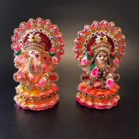 ราคา พระพิฆเนศและพระแม่ลักษมี งานนำเข้าจากอินเดีย สูง 13 ซม งานแต่งองค์ (19631319456)