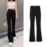 ราคา กางเกงขาม้า ยีนผ้ายืด ทรงสวย เอวสูง สีดำ สไตล์เกาหลี (24564212923)