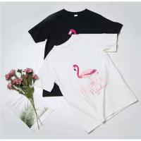 ราคา ใหม่ 2021 เสื้อยืดลายนกฟามิงโก้ชมพู ใส่แล้วน่ารัก สวย แมทช์กับทุกลุค ทุกวัย (5180374385)