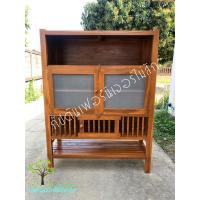 ราคา ตู้กับข้าวข้างทึบไม้สัก ขนาด กว้าง 45 ยาว 120 สูง160 ซม. (23731741897)