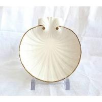 ราคา NORITAKE Ivory China Clam Shell Dish จานขนม ใบเล็ก รูปทรงเปลือกหอย สีขาวมุก ขอบทอง (25808457998)
