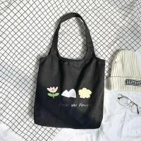 ราคา กระเป๋าทรงถุง Peak and Flowers วัสดุ ผ้าแคนวาสสีขาว 14 Oz (3842749834)