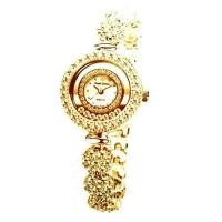 ราคา Royal Crown นาฬิกาสำหรับสตรี Ping Gold สายสแตนเลสประดับเพชร รุ่น 5308-b21 (Gold) (1184113456)