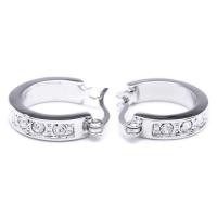 ราคา WE0085 ต่างหูแฟชั่นกึ่งทองคำขาว ประดับ clear คริสตัล Swarovski (สีเงิน) (3341095)