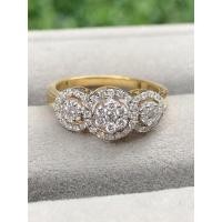 ราคา แหวนเพชรแท้ เบลเยี่ยมคัท 3กระจุก (8207607104)